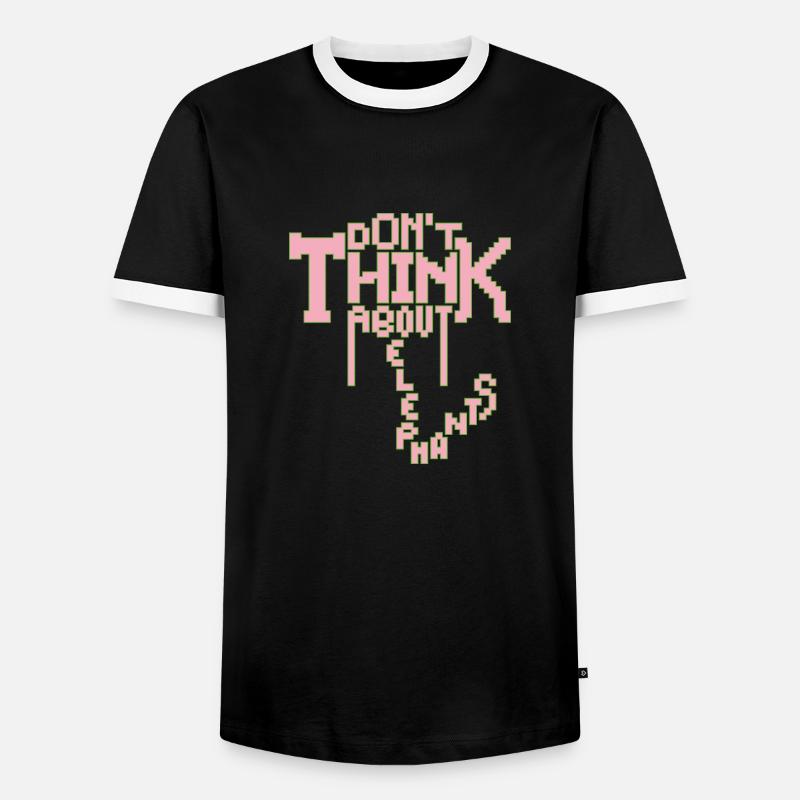 ELEFANT - Männer Kontrast-T-Shirt - Schwarz/Weiß