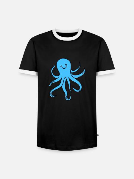 Octopus Octopus - Men's Ringer Shirt - black/white