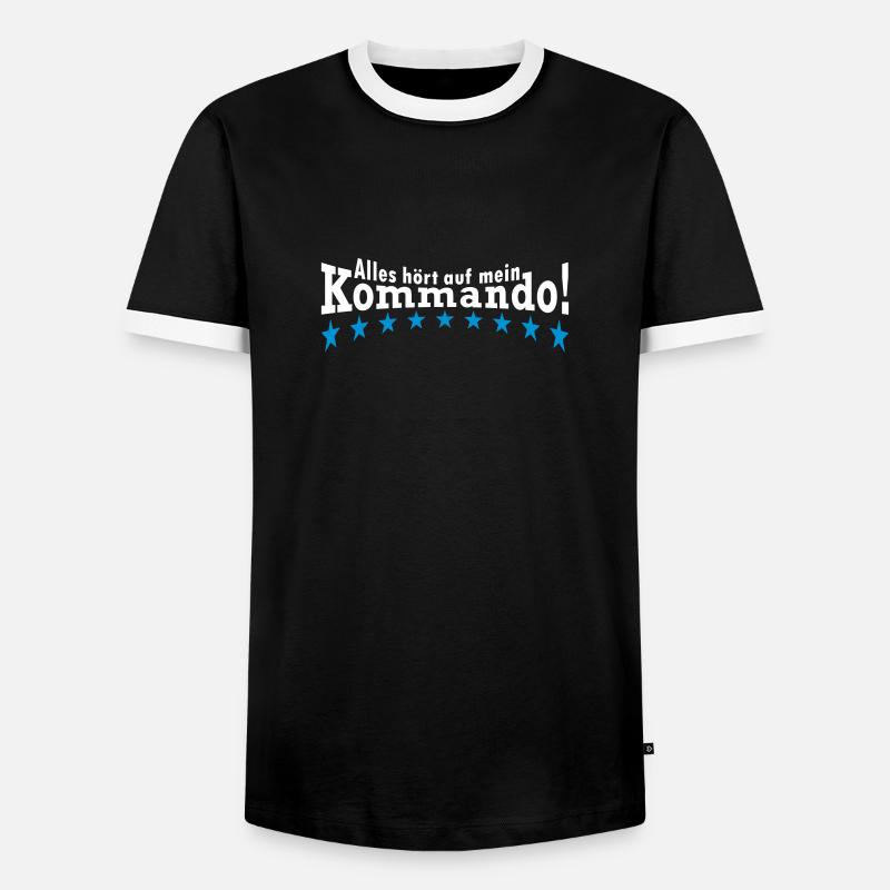 Command - Men's Ringer Shirt - black/white