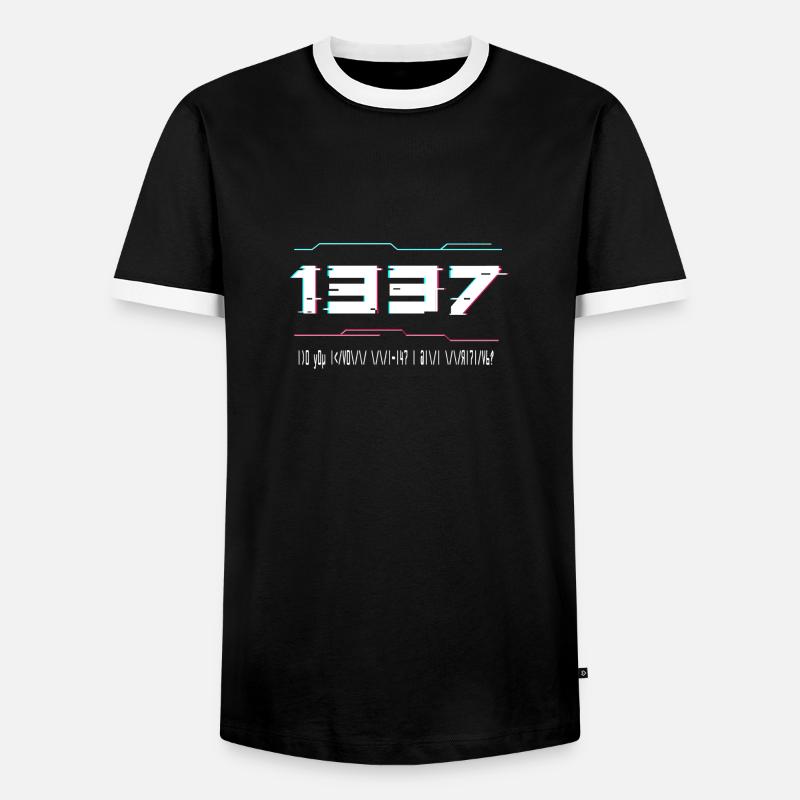 Elite Hacker Sprache Gamer Hacking Coding - Männer Kontrast-T-Shirt - Schwarz/Weiß
