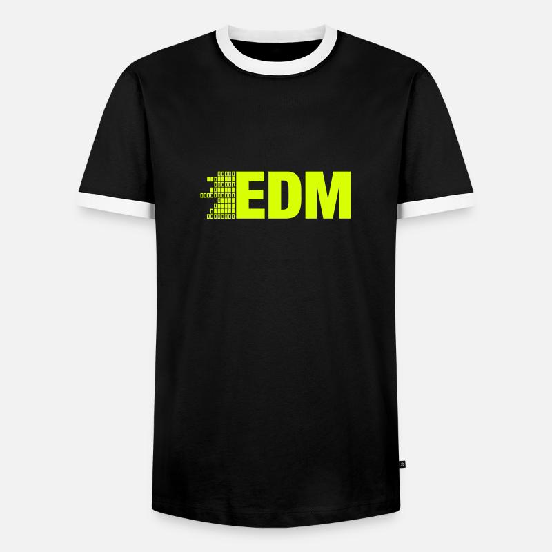 ELECTRO,DUBSTEP,EDM,MUSIC,DANCE,ELECTRONIC,MINIMAL - Männer Kontrast-T-Shirt - Schwarz/Weiß