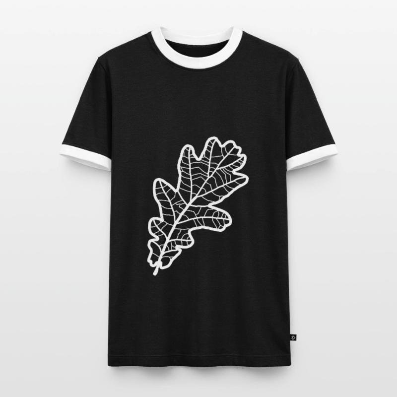 Eiche Eichenblatt Eichenlaub Eichen Oak Leaf Baum Männer Kontrast-T-Shirt