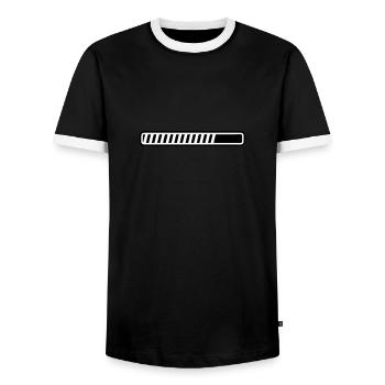 barre de progression - T-shirt contrasté Homme - noir/blanc - Devant - AI Model Female 172 light (172cm) & AI Model Male 178 light (178cm)