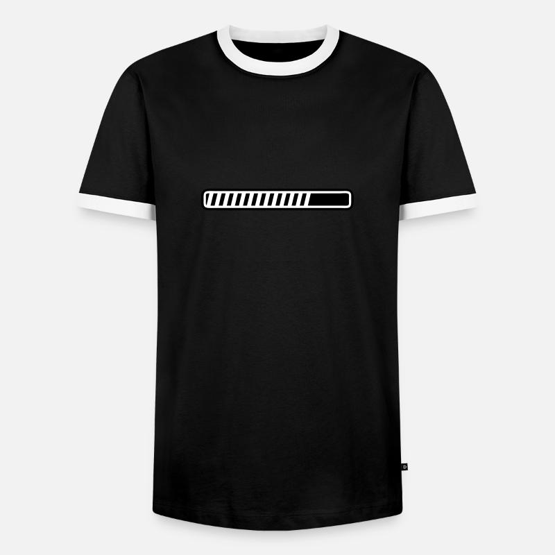 progress bar - Men's Ringer Shirt - black/white