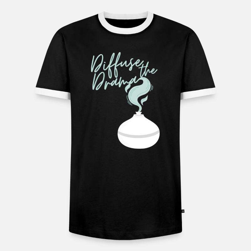 Diffuse the Drama - Männer Kontrast-T-Shirt - Schwarz/Weiß