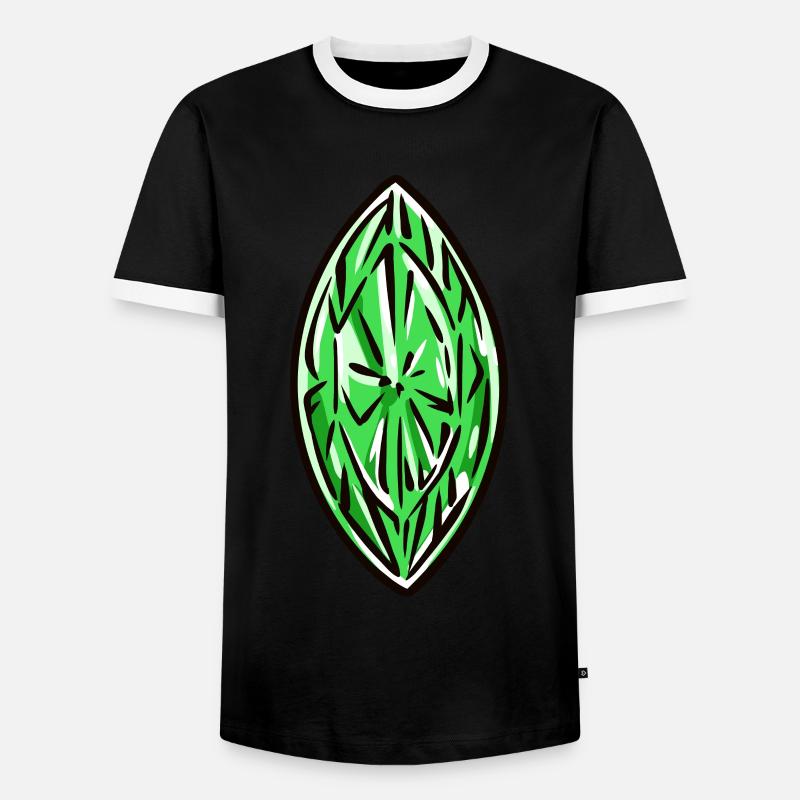 Diamond Gemstone - Men's Ringer Shirt - black/white