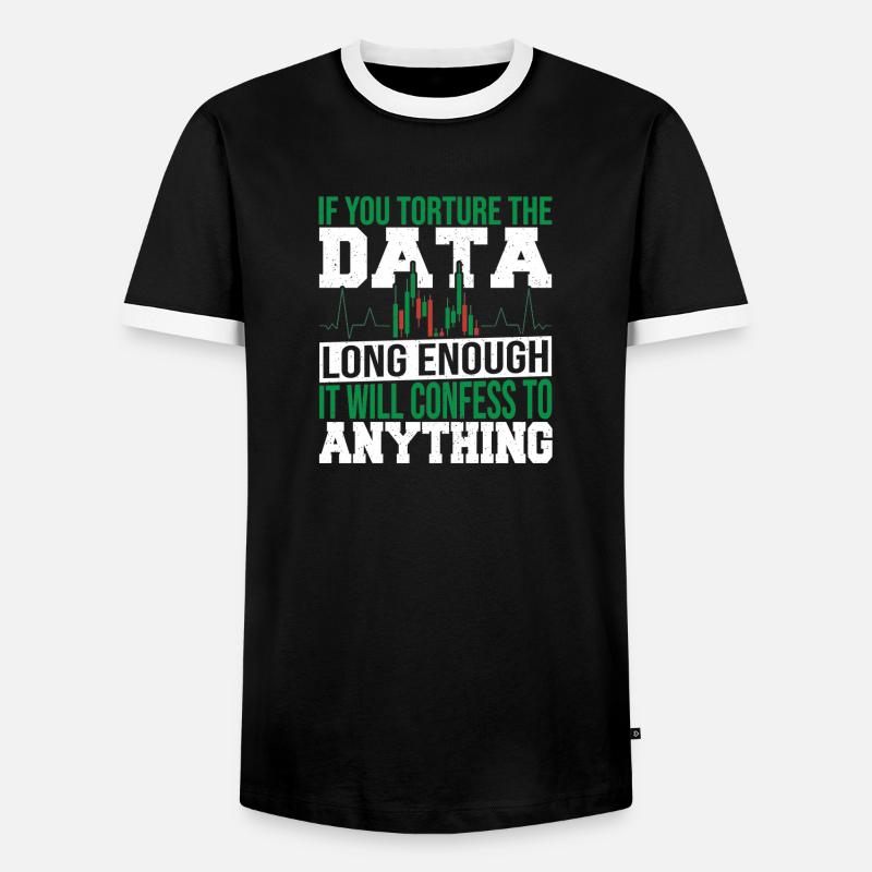 Datenanalyse Datenintegration Datenwissenschaft - Männer Kontrast-T-Shirt - Schwarz/Weiß