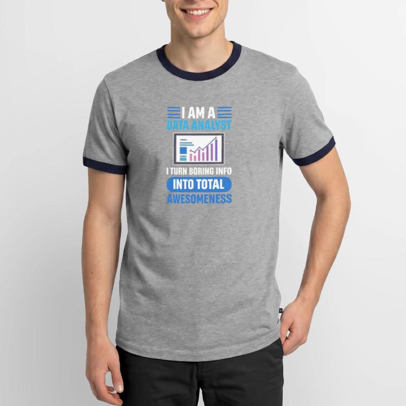 Data Engineer Data Processing Data Science Men's Ringer Shirt