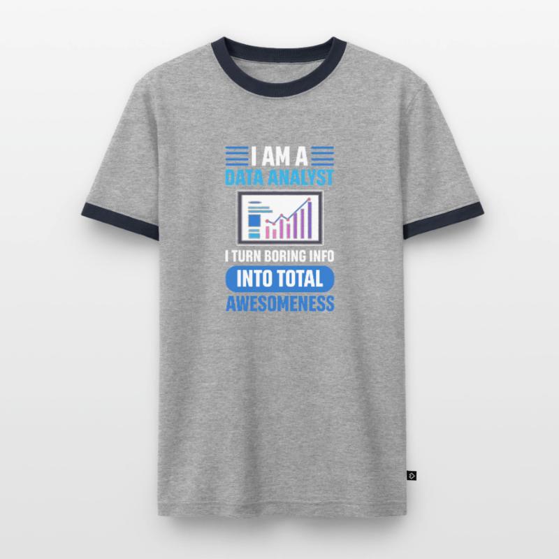 Data Engineer Data Processing Data Science Men's Ringer Shirt