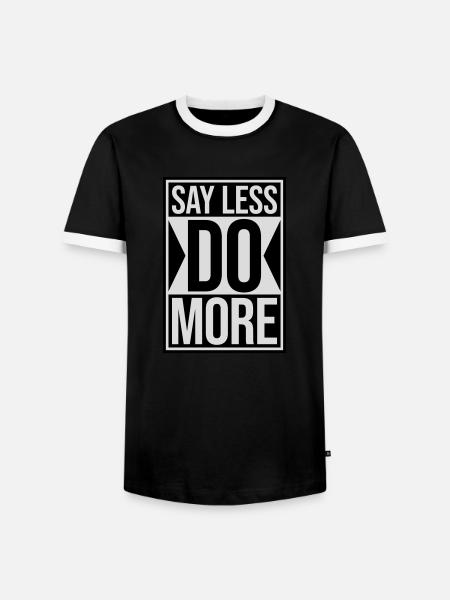 say less do more - Men's Ringer Shirt - black/white