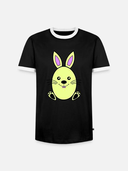 Easter Bunny - Men's Ringer Shirt - black/white