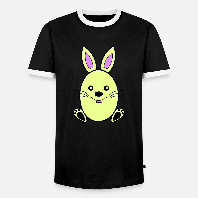 Easter Bunny - Men's Ringer Shirt - black/white