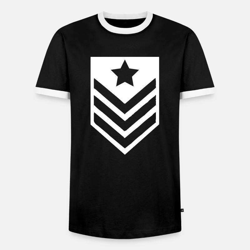 abzeichen - Männer Kontrast-T-Shirt - Schwarz/Weiß