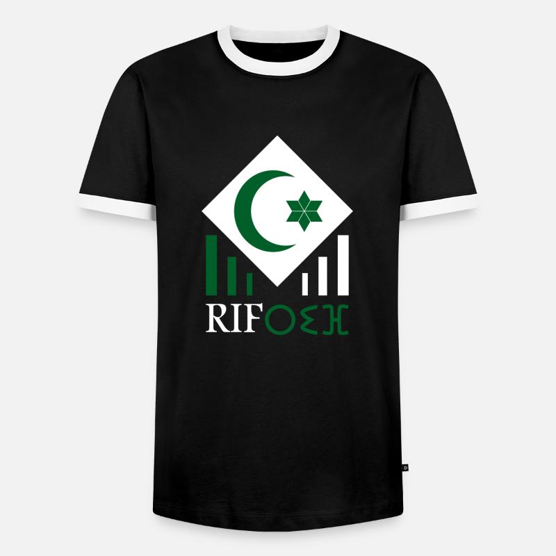 RIF - Männer Kontrast-T-Shirt - Schwarz/Weiß