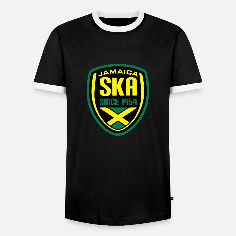Ska Wappen_2 - Men's Ringer Shirt - black/white