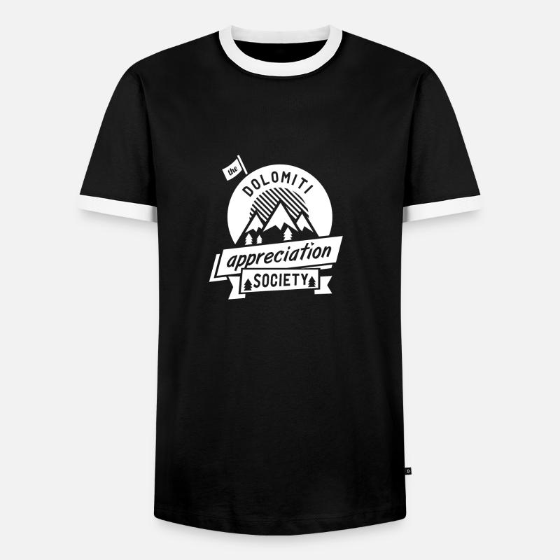Dolomite Appreciation white - Men's Ringer Shirt - black/white