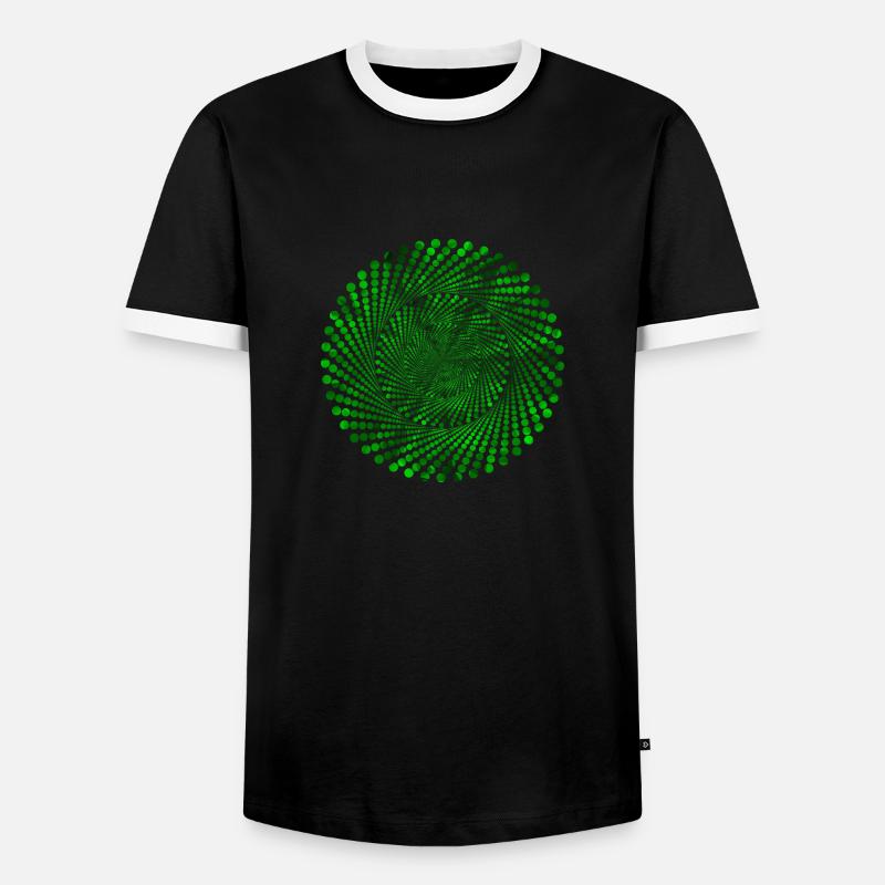Points Spiral - Men's Ringer Shirt - black/white