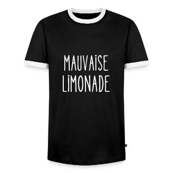 mauvaise limonade - T-shirt contrasté Homme - noir/blanc - Devant - AI Model Female 172 light (172cm) & AI Model Male 178 light (178cm)