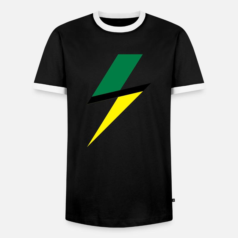Usain Bolt - Men's Ringer Shirt - black/white