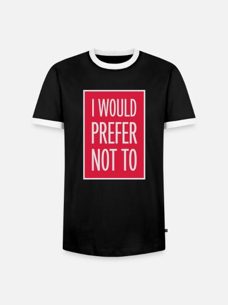 I prefer not to - Men's Ringer Shirt - black/white