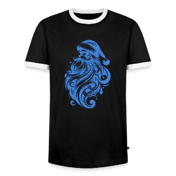 Weihnachten Weihnachtsmann Weihnachtsmann ungezogene Feiertage Winter - Männer Kontrast-T-Shirt - Schwarz/Weiß - Vorne - AI Model Female 172 light (172cm) & AI Model Male 178 light (178cm)