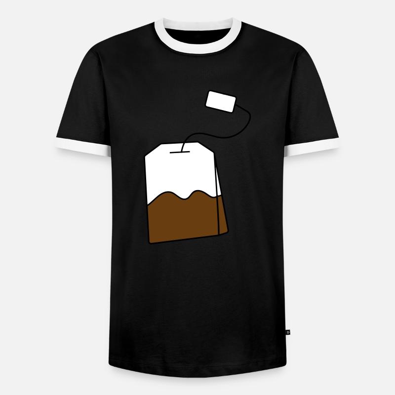 Teabag - Men's Ringer Shirt - black/white