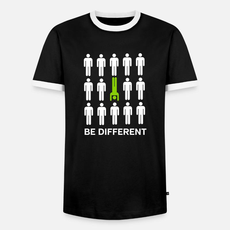 Be Different (Handstand) - Männer Kontrast-T-Shirt - Schwarz/Weiß