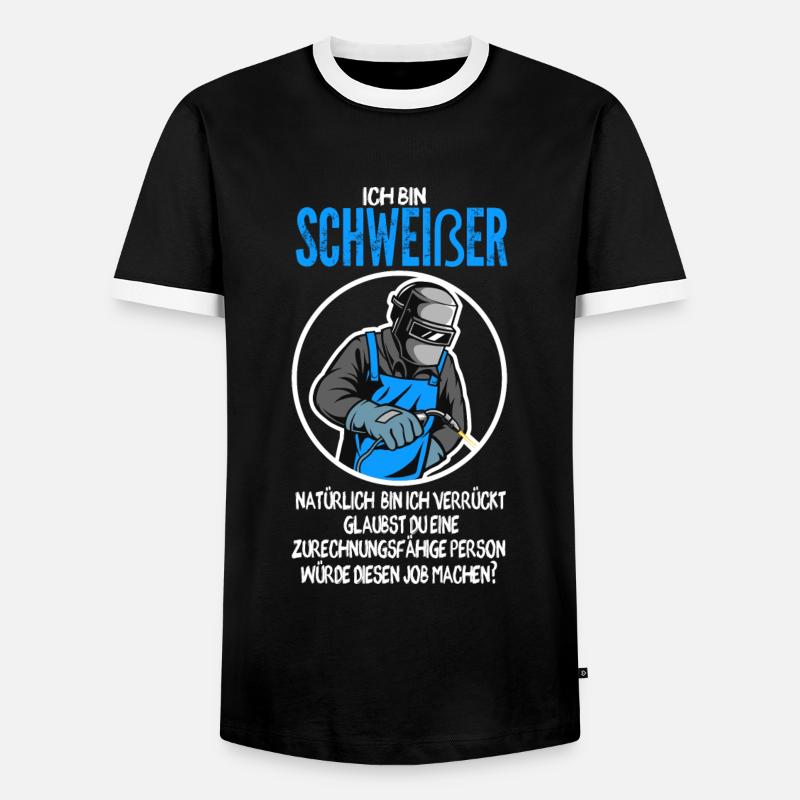 Schweißer Beruf Schweiß Geschenk - Männer Kontrast-T-Shirt - Schwarz/Weiß