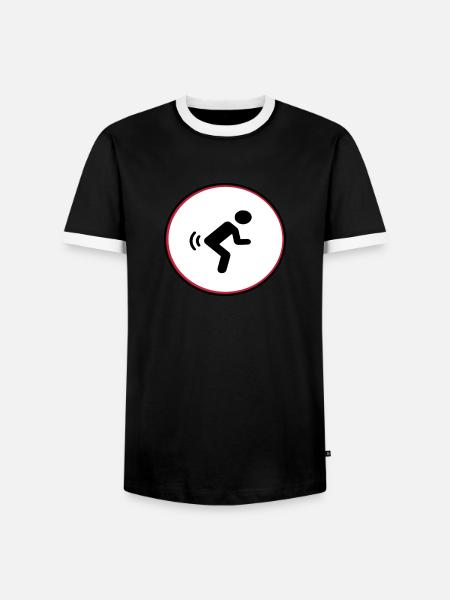 fart - Men's Ringer Shirt - black/white