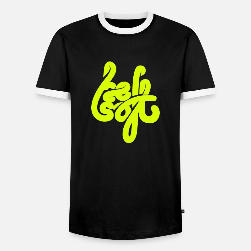 Be Soft - Men's Ringer Shirt - black/white