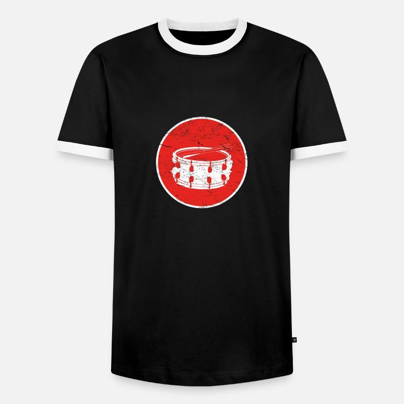 Gift drums drum drum - Men's Ringer Shirt - black/white