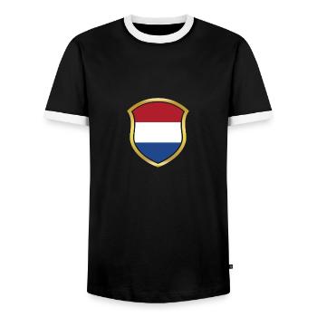 World Champion Champion 2018 wm team holland png - Men's Ringer Shirt - black/white - Front - AI Model Female 172 light (172cm) & AI Model Male 178 light (178cm)