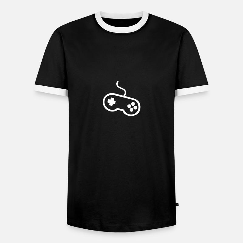 Controller - Men's Ringer Shirt - black/white