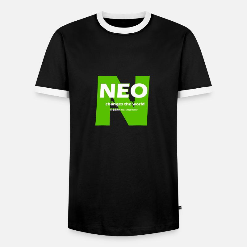 Neo changes the world - Männer Kontrast-T-Shirt - Schwarz/Weiß