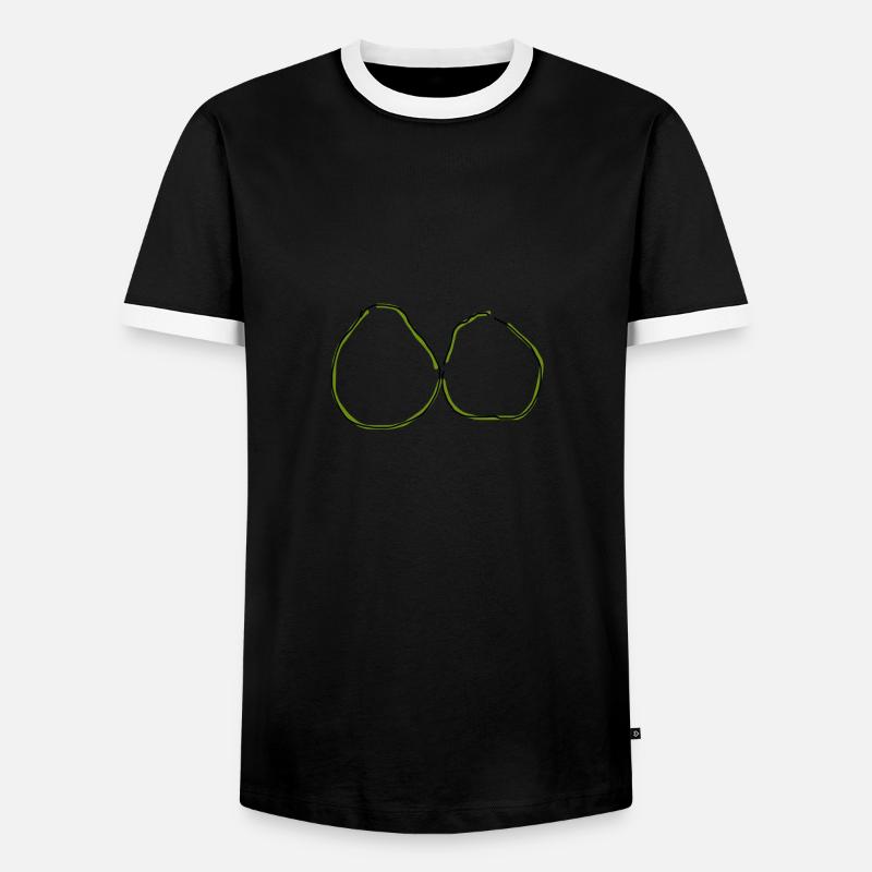 grapefruit - Men's Ringer Shirt - black/white