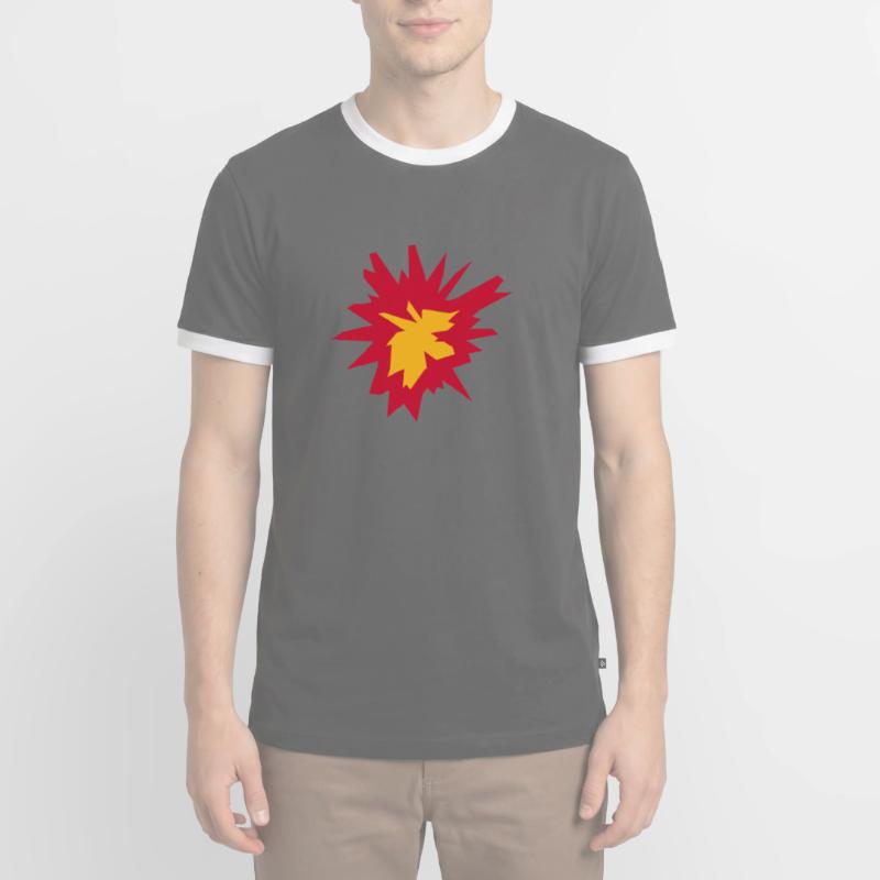 fire flame hot tnt dynamite explode explosi Men's Ringer Shirt