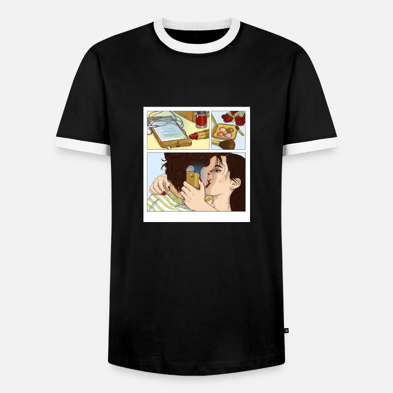 Comic - Männer Kontrast-T-Shirt - Schwarz/Weiß