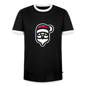 Weihnachtsmann, ideal für Ihr nächstes Weihnachten - Männer Kontrast-T-Shirt - Schwarz/Weiß - Vorne - AI Model Female 172 light (172cm) & AI Model Male 178 light (178cm)