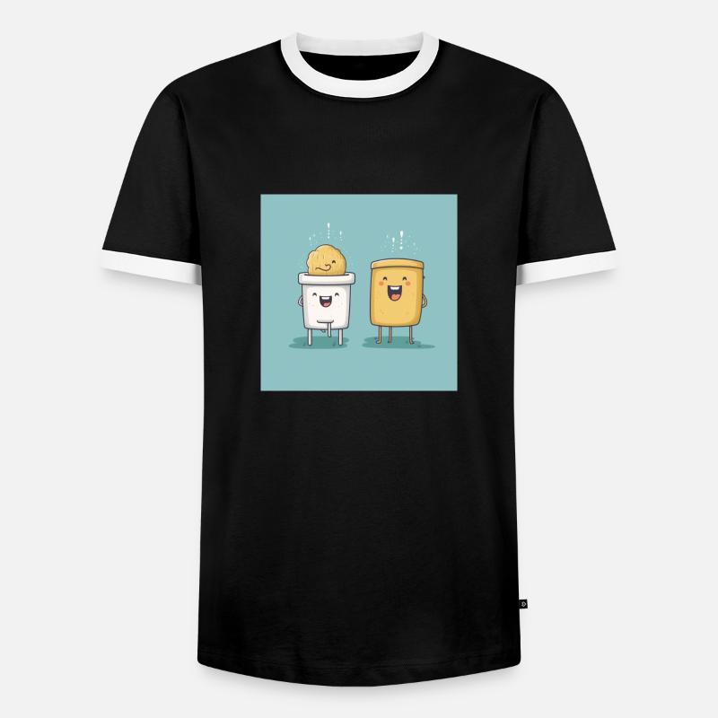 Cups with nuts - Men's Ringer Shirt - black/white