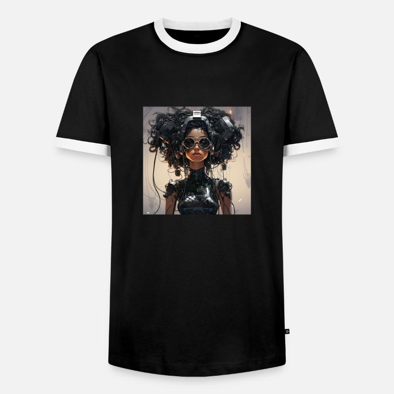 Cyber Punk - Men's Ringer Shirt - black/white