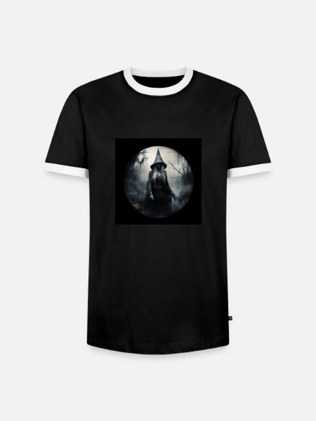 Gothic Witch - Männer Kontrast-T-Shirt - Schwarz/Weiß