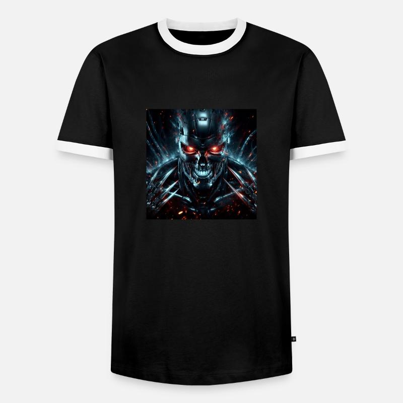 Cyborg Hyperrealismus mit Krallen - Männer Kontrast-T-Shirt - Schwarz/Weiß