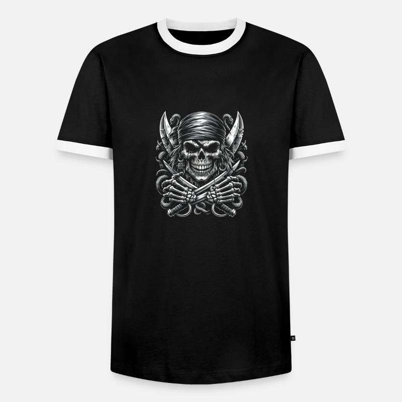 Das Ableben der Seefahrer - Männer Kontrast-T-Shirt - Schwarz/Weiß