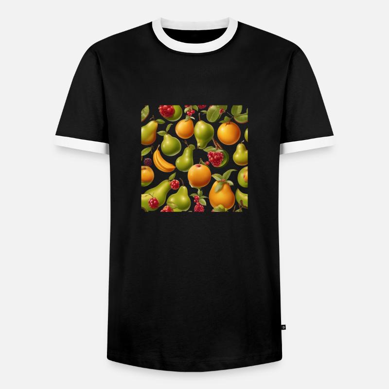 Fruit - Men's Ringer Shirt - black/white