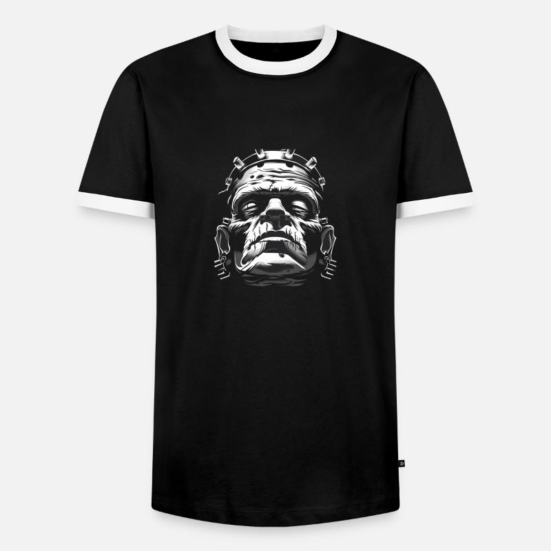 F rock - Men's Ringer Shirt - black/white