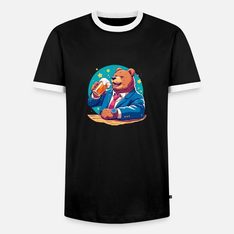 6815831F E457 4D2A 9A4D 1D4C7DFAA256 - Männer Kontrast-T-Shirt - Schwarz/Weiß