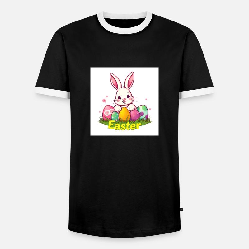 Ei Love Easter! - Männer Kontrast-T-Shirt - Schwarz/Weiß