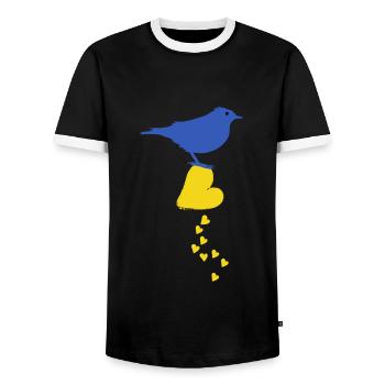 ukraine peace kiev stand with ukraine mariupol - Men's Ringer Shirt - black/white - Front - AI Model Female 172 light (172cm) & AI Model Male 178 light (178cm)
