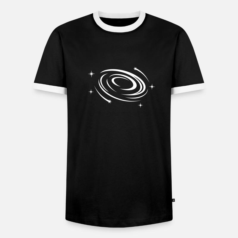 GALAXY - Men's Ringer Shirt - black/white