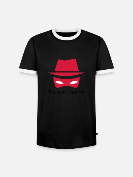 L'espion invisible - T-shirt contrasté Homme - noir/blanc
